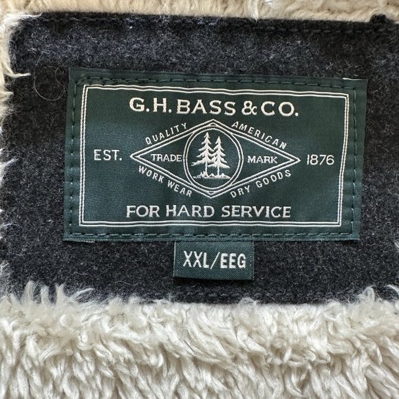 G.H. Bass & Co. Men's Wool Blend Sherpa Lined Jacket Coat Size XXL Gray Warm NEW - Picture 4 of 16